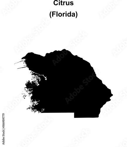 Citrus County (Florida) blank outline map