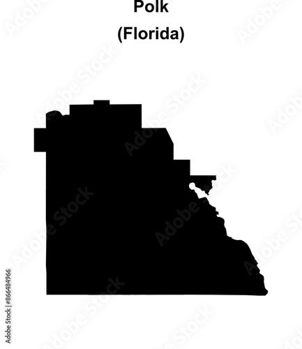 Polk County (Florida) blank outline map