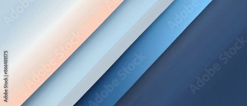 Minimalistic abstract geometric background featuring smooth blue and peach gradients. Ideal for modern design projects and visual concepts.