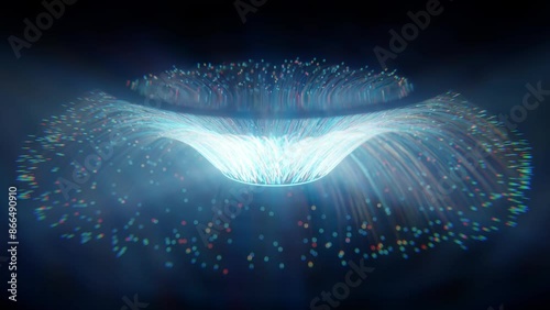 3D rendering Experience a captivating digital eye concept with radiant colors and patterns in a mesmerizing visual displae