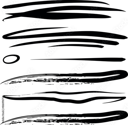 Bundle of curvy lines for sketches



