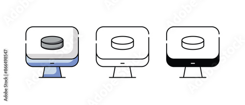 Live Match icons vector set stock illustration