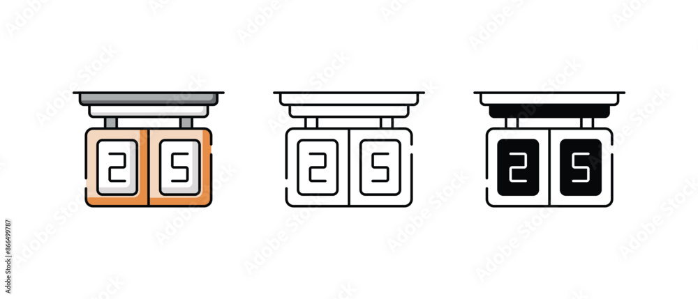 Scoreboard icons vector set stock illustration Scoreboard icons vector set stock illustration