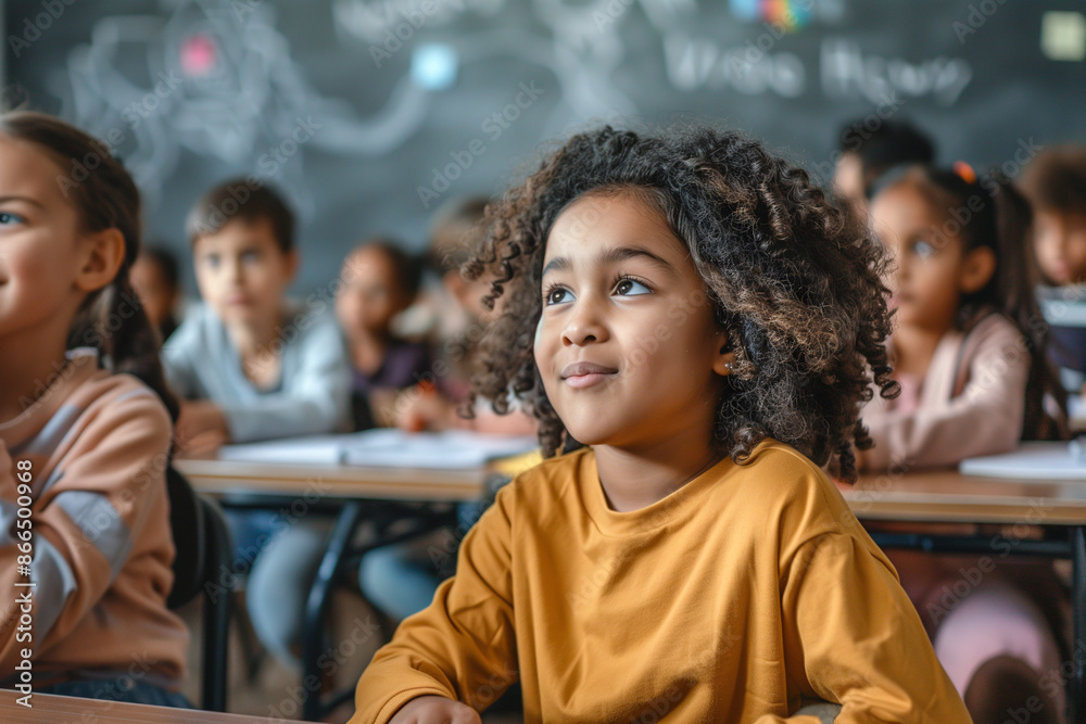 kids during lesson in classroom, diversity, back to school kids during lesson in classroom, diversity, back to school