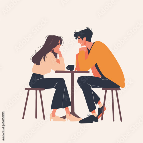 Couple Chatting at Cafe