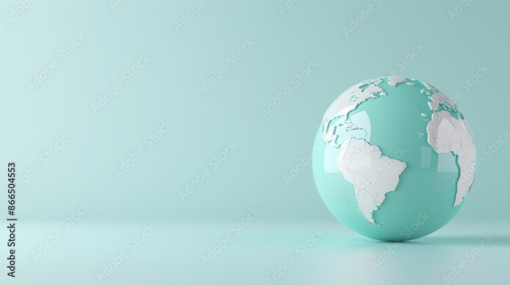 A simple and elegant blue globe on a clean, white background, representing global concepts such as travel, communication, and unity. Perfect for projects requiring a modern and minimalist look. A simple and elegant blue globe on a clean, white background, representing global concepts such as travel, communication, and unity. Perfect for projects requiring a modern and minimalist look.