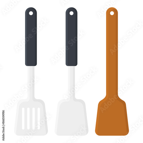 Cookware Wooden Black Spatula Element