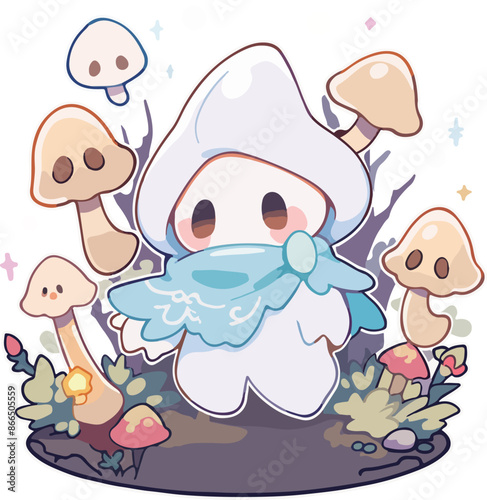 Adorable Mushroom Character photo