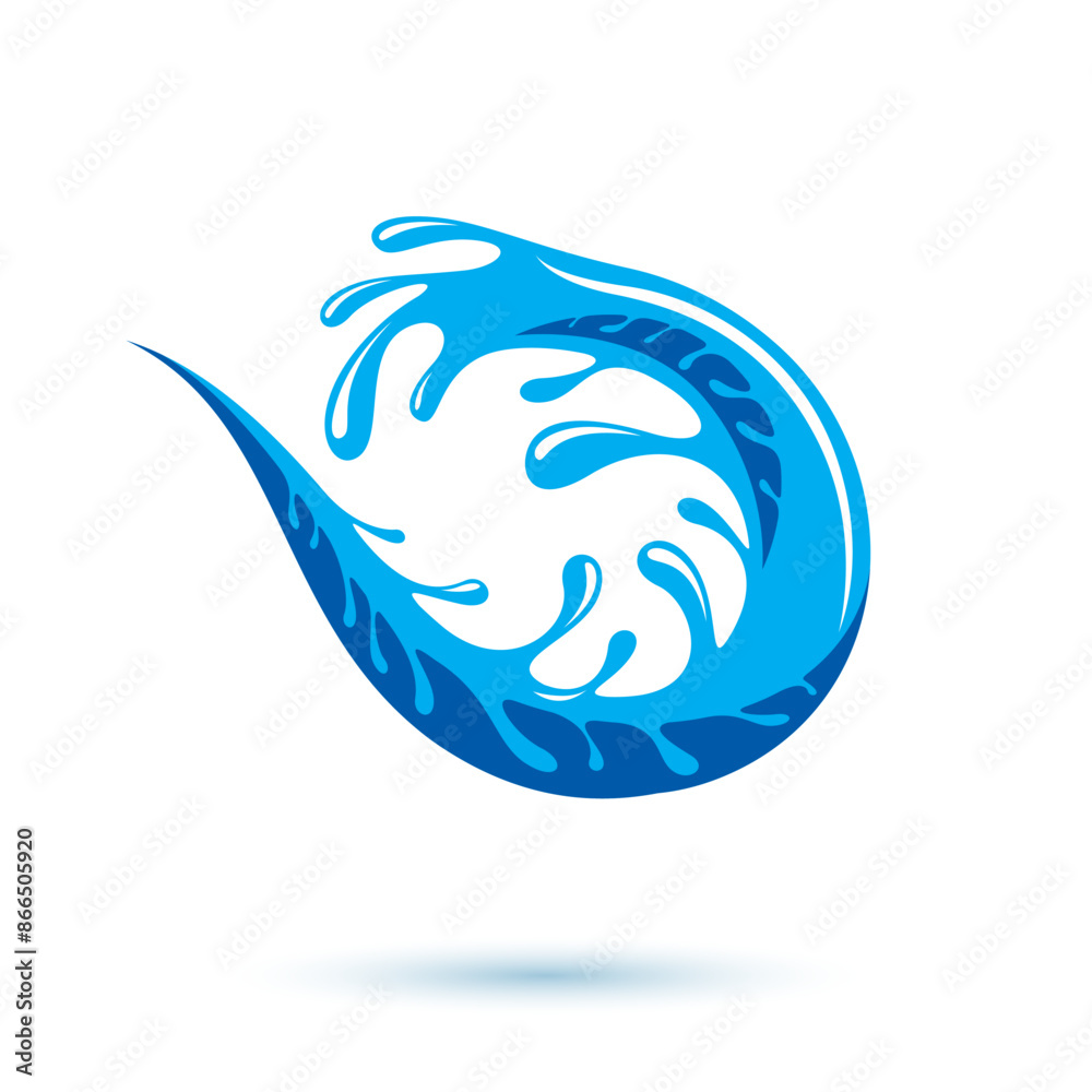 Vector blue clear water drop icon for use in mineral water advertising. Environment protection concept. Vector blue clear water drop icon for use in mineral water advertising. Environment protection concept.
