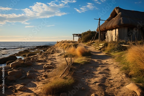 Jijoca de Jericoacoara, Brazil, the Jericoacoara National Park, with ecological trails., generative IA photo