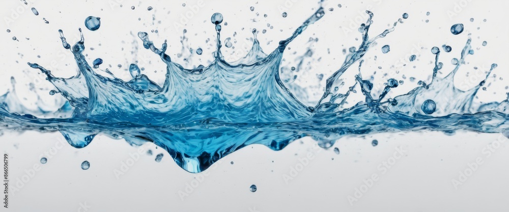 Blue water splash Hyperrealistic photograph of a vibrant Blue water splash Hyperrealistic photograph of a vibrant