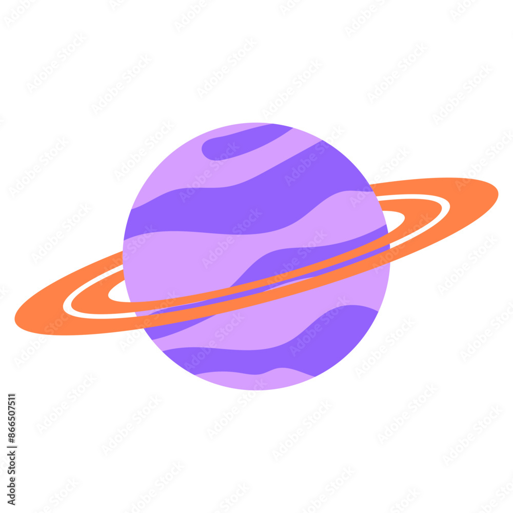 Fototapeta premium purple planet with ring