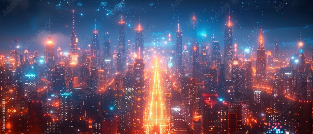Cyberpunk Cityscape at Night Cyberpunk Cityscape at Night
