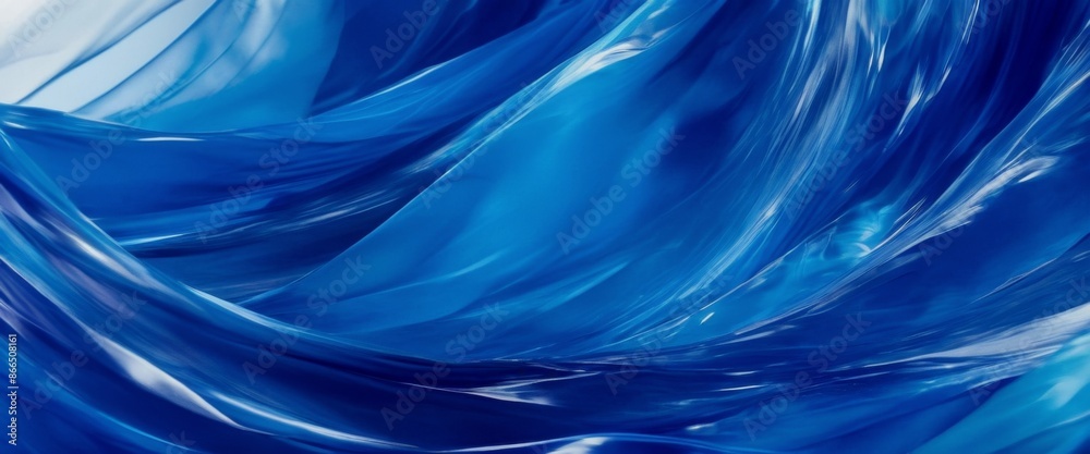 Blue Wavy Surface Sapphire silk draped in the wind frozen Blue Wavy Surface Sapphire silk draped in the wind frozen