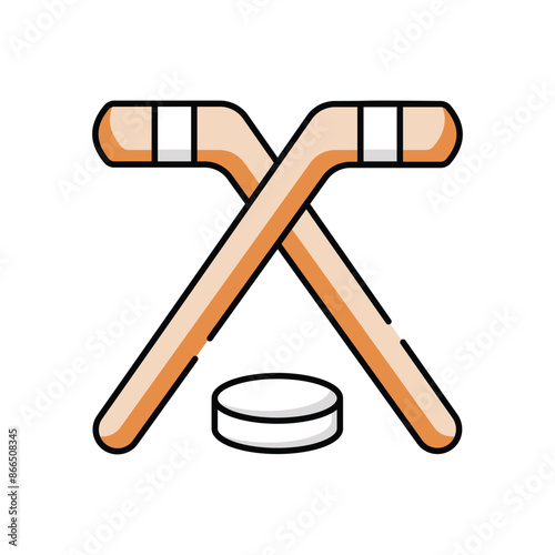 Hockey Cross vector icon