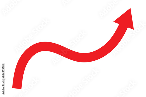 Long curved hand drawn arrow vector
