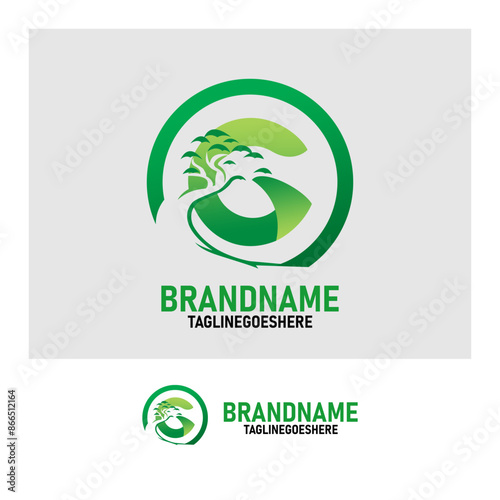 green letter G logo. Letter G illustration for company logo design and high resolution web design.