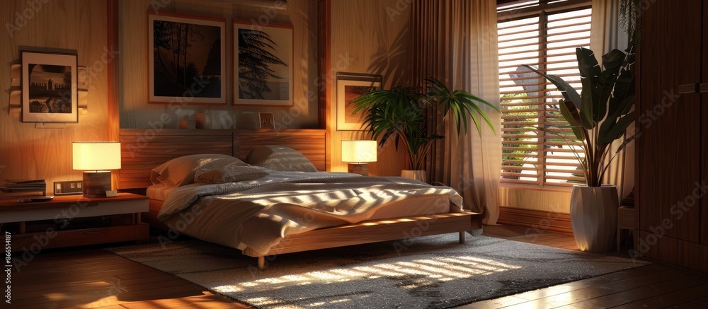 Elegant Bedroom Interior During Late Evening Elegant Bedroom Interior During Late Evening