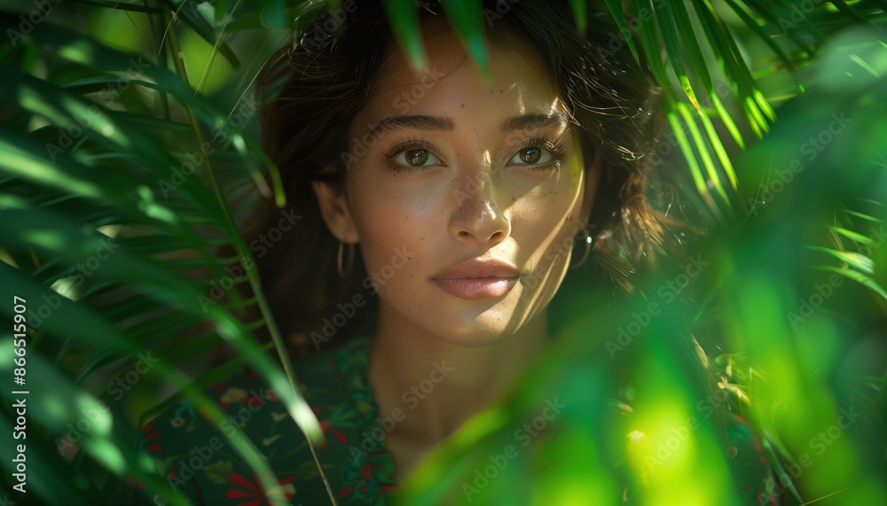 portrait of a woman in the forest portrait of a woman in the forest