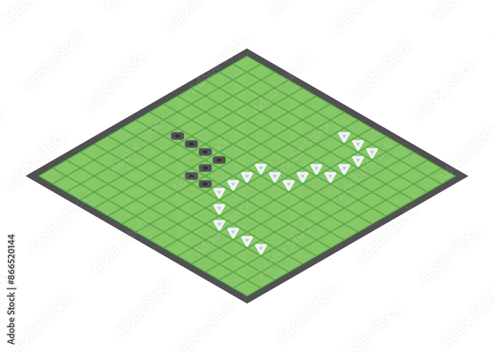 Board game, flat isometric view. Isolated colored icon. Playing cards and dice table gaming. Cartoon family table game for adults and kids for leisure and recreation. Vector illustration