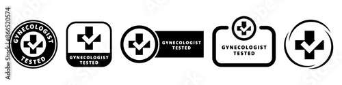 Gynecologist Tested - Vector signs for medicine products.