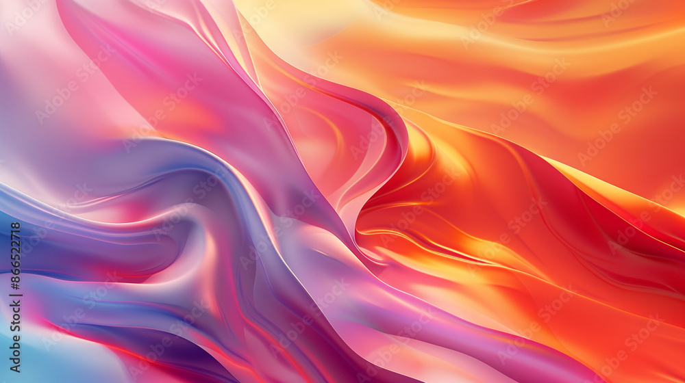 Obraz premium Multicolored background with soft waving patterns