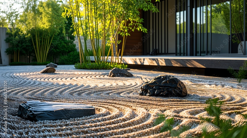 a garden with rocks and plants in it a garden with rocks and plants in it