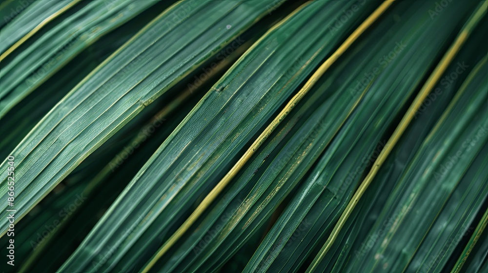 Green tropical plant close-up Green tropical plant close-up
