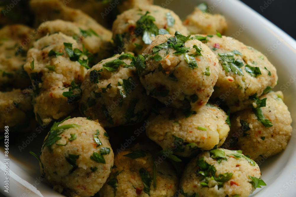 potato dumplings close-up potato dumplings close-up
