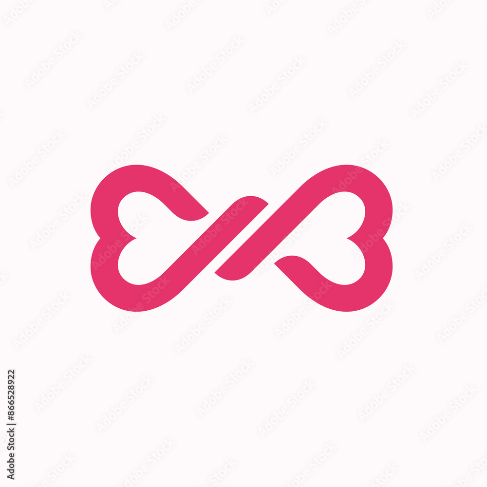 Infinity Hearts logo vector design template Infinity Hearts logo vector design template