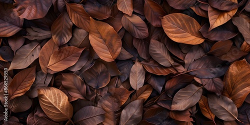 dry brown tree leaves texture close up background