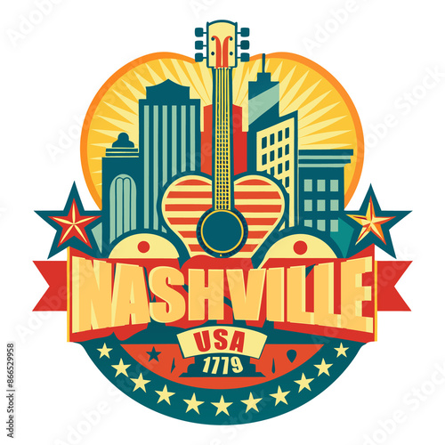 Vintage Nashville Tennessee Emblem