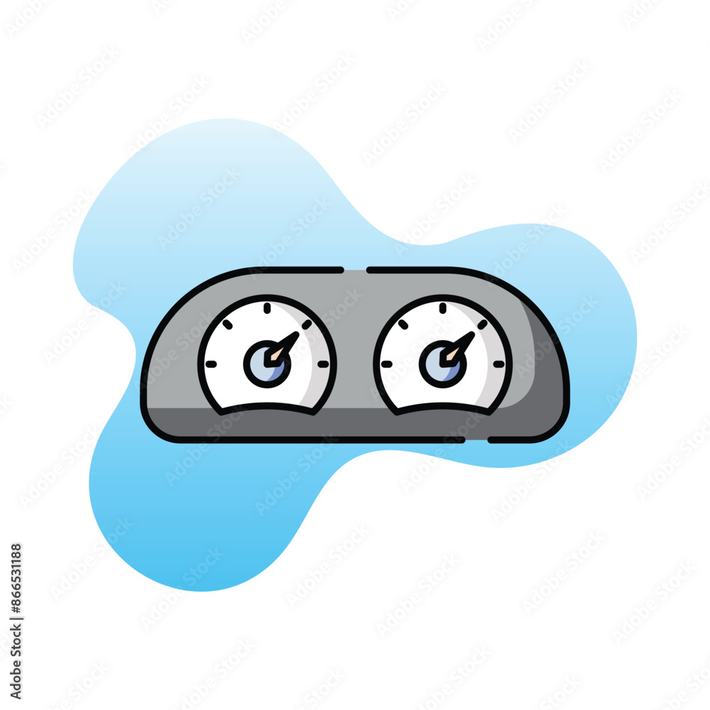 Speedometer vector icon Speedometer vector icon