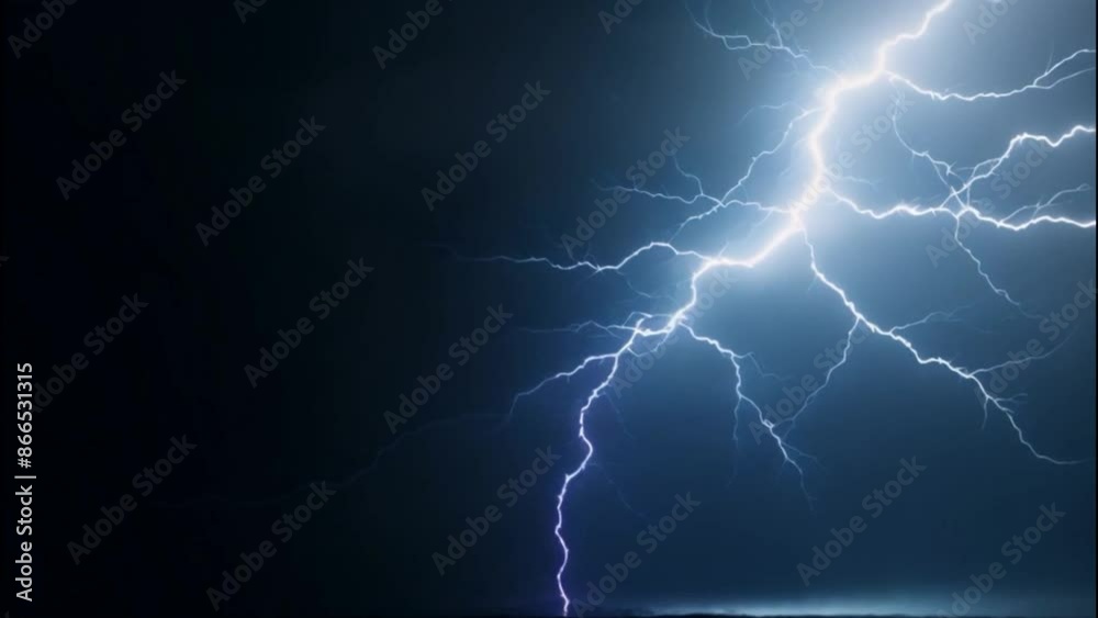 Thunder strom behind the dark clouds black background animation full hd 4k video download