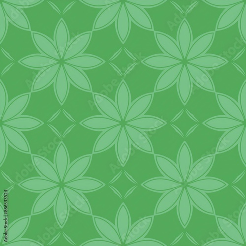 seamless square background green flower