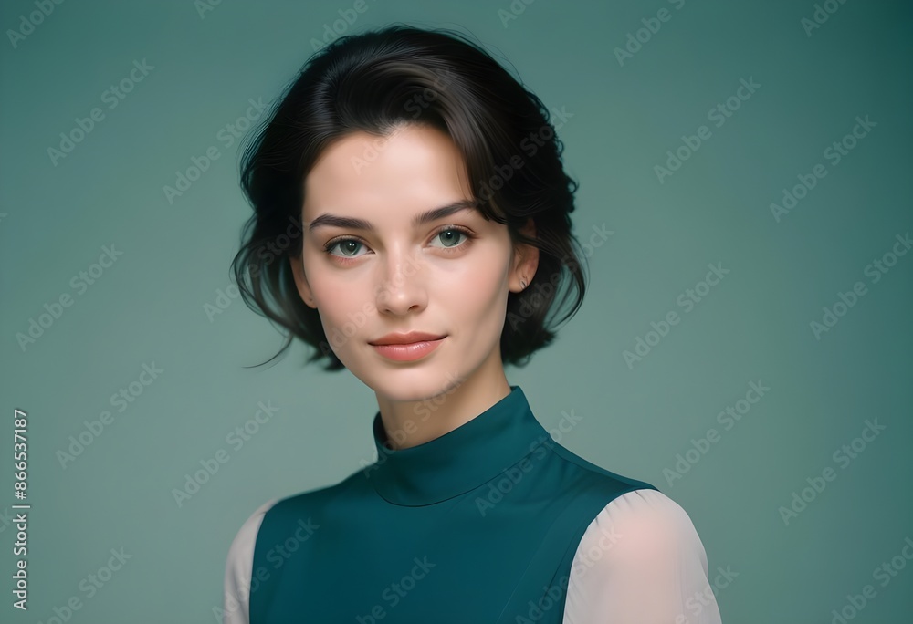 Beautiful elegant woman front view photo Beautiful elegant woman front view photo