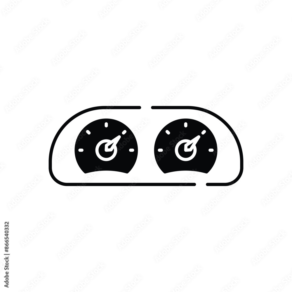 Fototapeta premium Speedometer vector icon