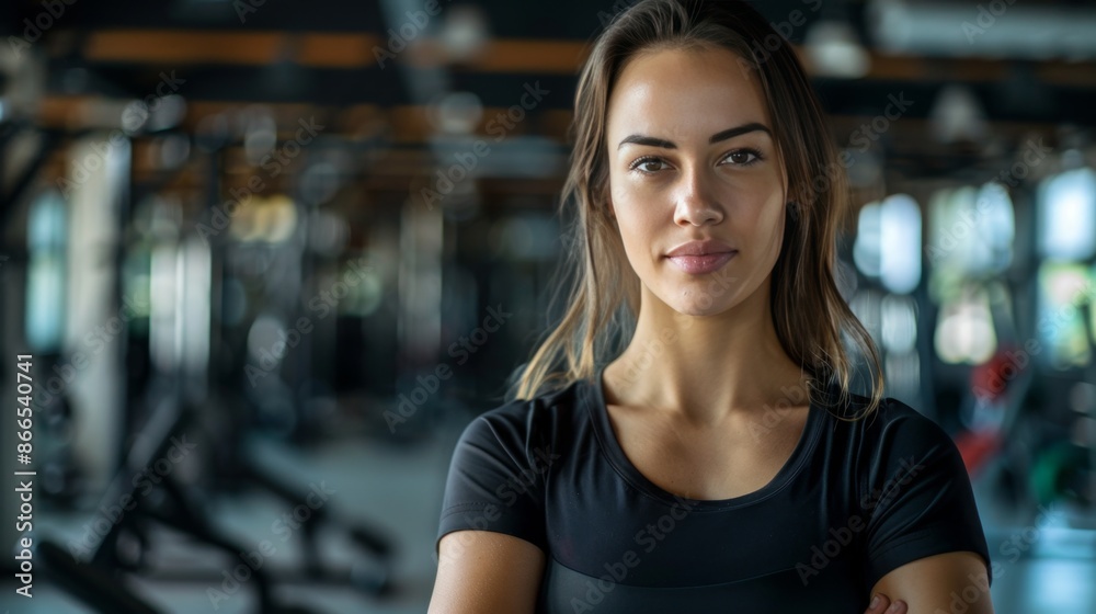 Confident Female Athlete at Gym Confident Female Athlete at Gym