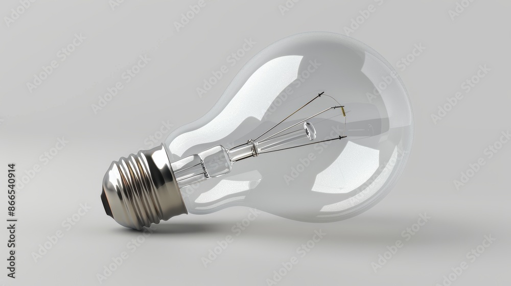 A light bulb on a white background. A light bulb on a white background.