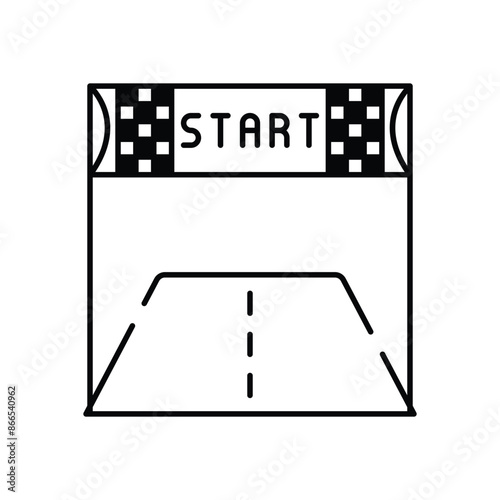 Starting Line vector icon photo