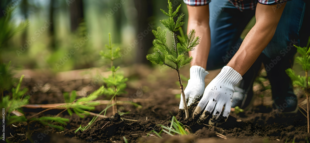Naklejka premium Dirt to Green: The Journey of Regeneration