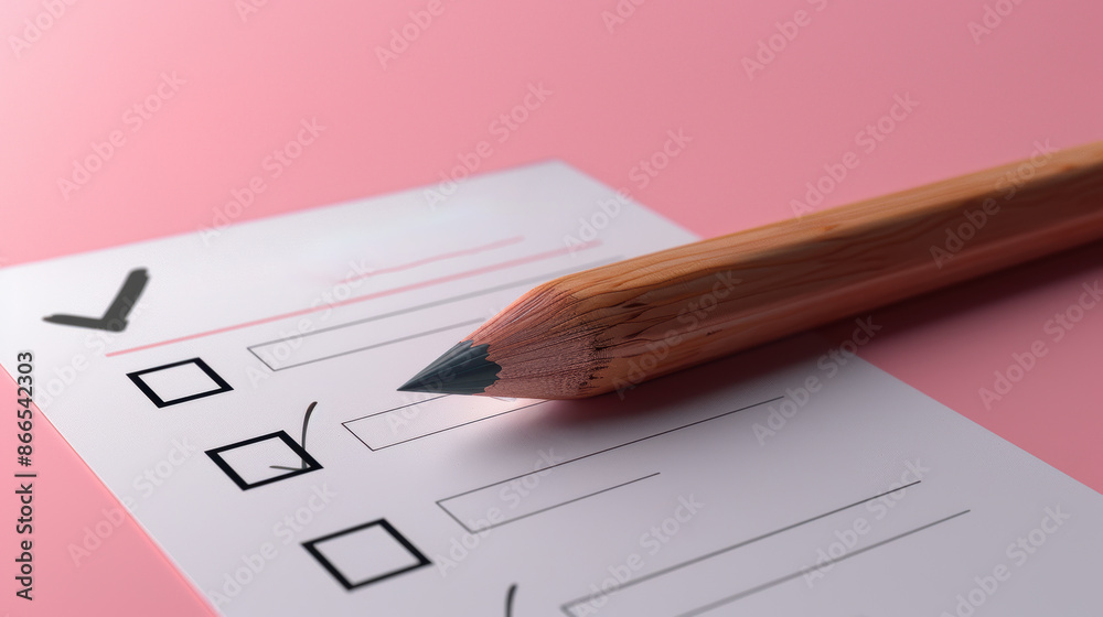check list with pencil check list with pencil