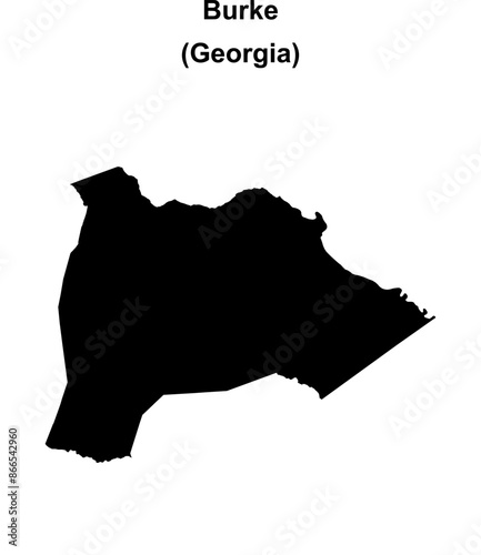 Burke County (Georgia) blank outline map