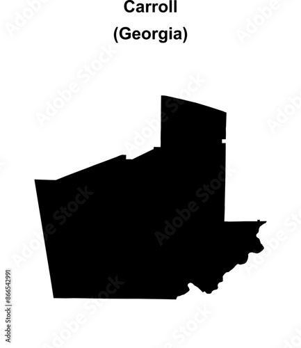 Carroll County (Georgia) blank outline map