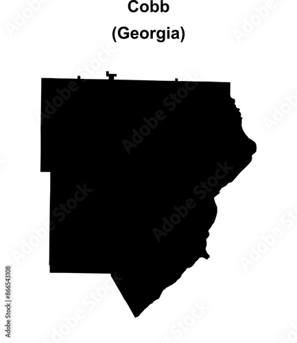 Cobb County (Georgia) blank outline map