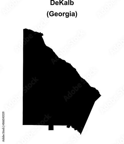 DeKalb County (Georgia) blank outline map