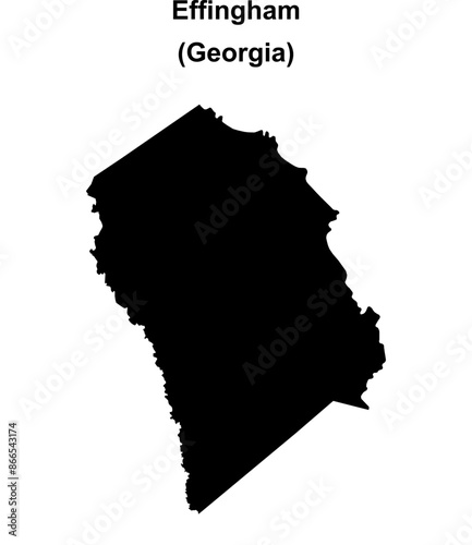 Effingham County (Georgia) blank outline map