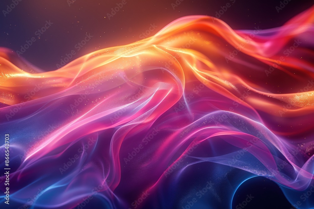 This image showcases vibrant flowing abstract waves in shades of orange, pink, and purple, creating a mesmerizing and dynamic visual representation. This image showcases vibrant flowing abstract waves in shades of orange, pink, and purple, creating a mesmerizing and dynamic visual representation.