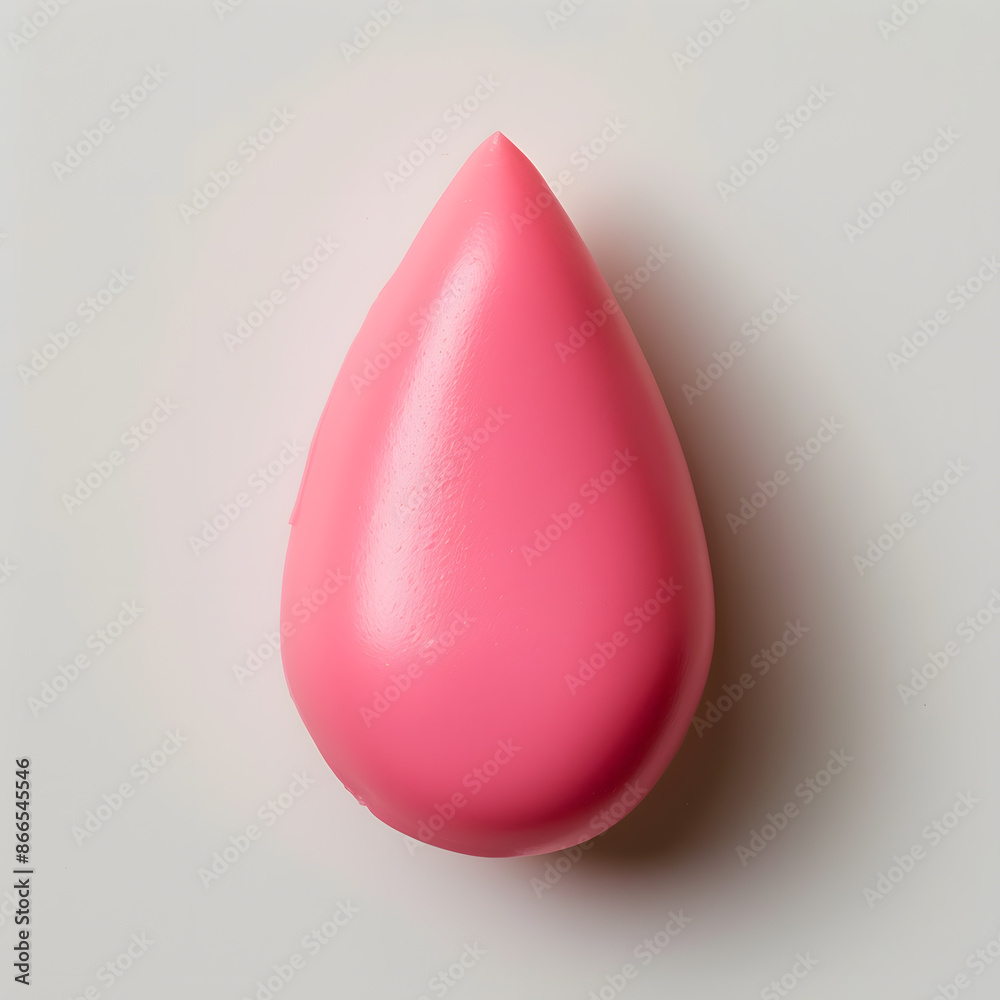Pink drop made out of plasticine, isolated on white background Pink drop made out of plasticine, isolated on white background