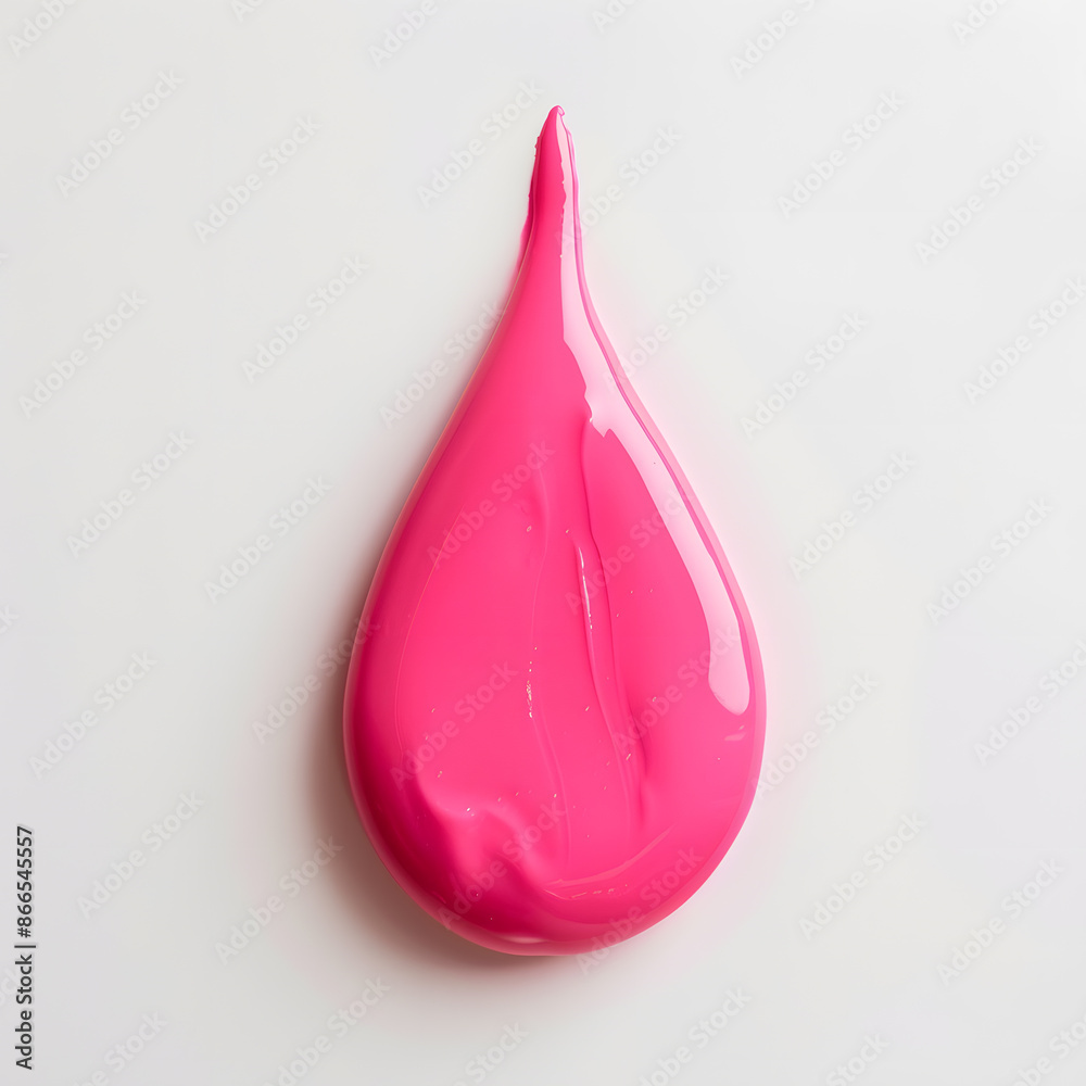 Pink drop made out of plasticine, isolated on white background Pink drop made out of plasticine, isolated on white background